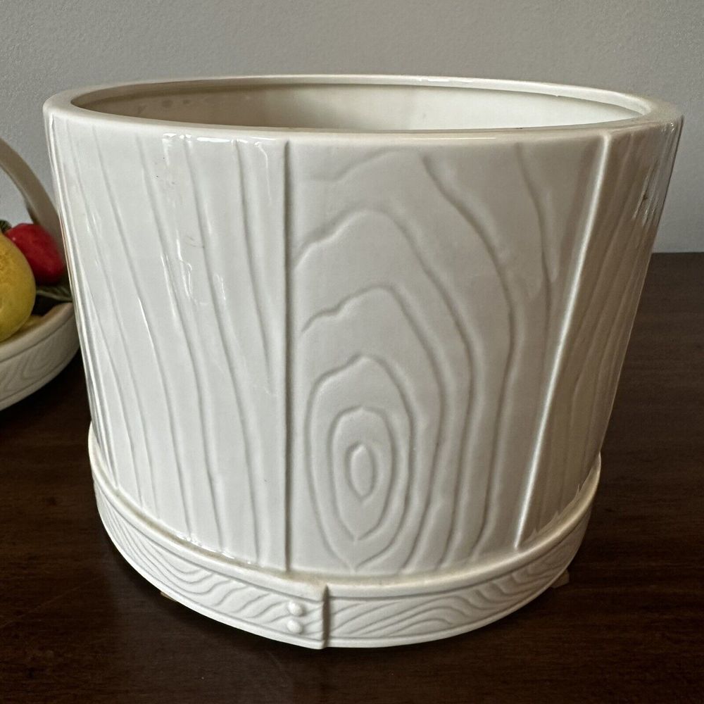 Fitz and Floyd Lemon Strawberry 1987 Ceramic Fruit Basket 11" Vintage Lidded Box - Picture 6 of 9
